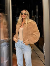Litlookz Studio Cropped Suede Jacket, view 5