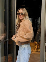 Litlookz Studio Cropped Suede Jacket, view 6