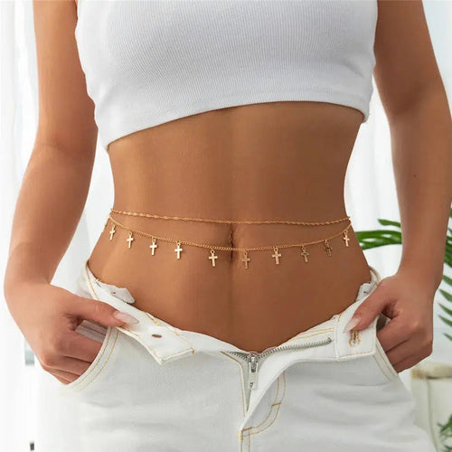 Litlookz Studio Cross Belly Chain