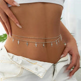 Litlookz Studio Cross Belly Chain, view 2