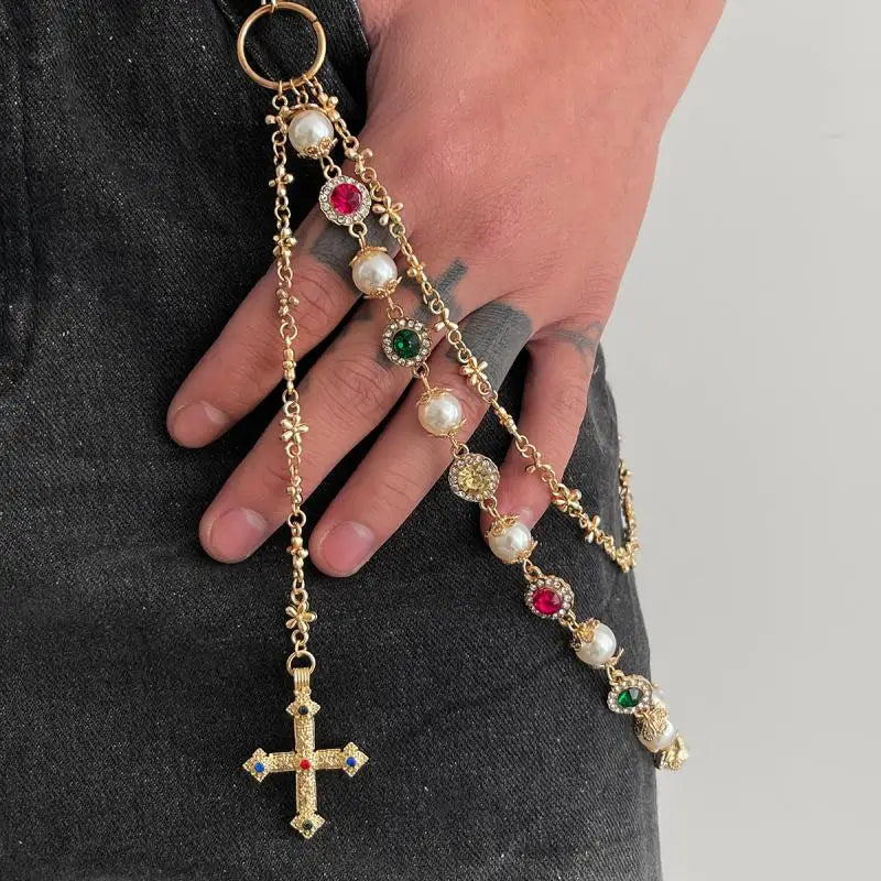 Litlookz Studio Cross Charm Waist Chain