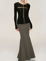 Litlookz Studio Cross Cut Out Top, view 3