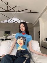 Litlookz Studio Cubist Woman Turtle Neck Top, view 4