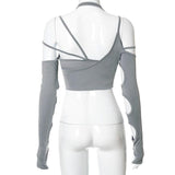 Litlookz Studio Cut-Out Halter Top, view 4