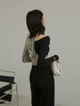 Litlookz Studio Cut Out Shoulder Patch Top, view 4