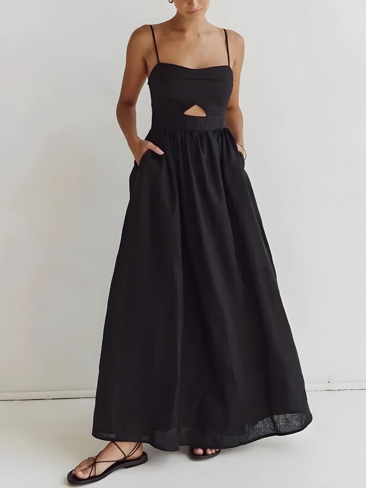 Litlookz Studio Cut Out Slit Maxi Dress