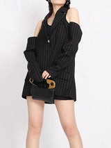 Litlookz Studio Cut-Out Striped Blazer, view 4
