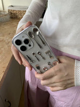 Litlookz Studio Cutlery Set Clear Phone Case, view 4