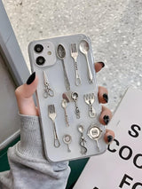 Litlookz Studio Cutlery Set Clear Phone Case, view 5