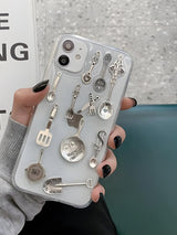 Litlookz Studio Cutlery Set Clear Phone Case, view 6