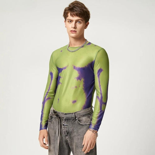 Litlookz Studio Cyberpunk Abstract Painting Mesh Top
