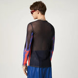 Litlookz Studio Cyberpunk Abstract Painting Mesh Top, view 5