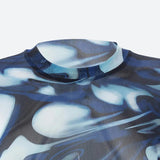 Litlookz Studio Cyberpunk Blue Aura Sheer Top, view 3