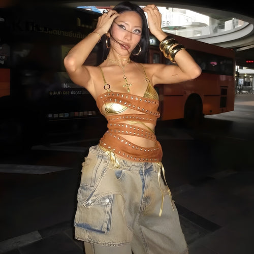 Litlookz Studio Cyberpunk Cut Out Tube Top