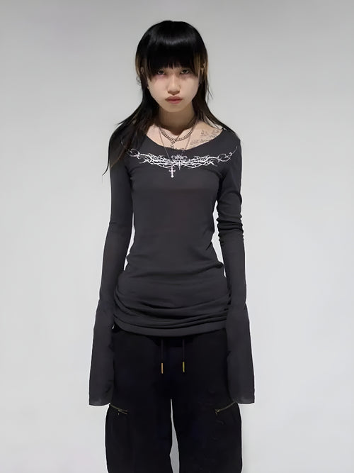 Litlookz Studio Cyberpunk Extra Long Sleeve Top