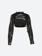 Litlookz Studio Cyberpunk Faux Leather Crop Jacket, view 4