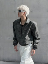 Litlookz Studio Cyberpunk Faux Leather Jacket, view 2