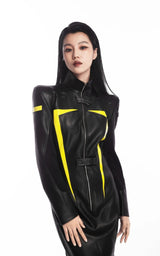 Litlookz Studio Cyberpunk Faux Leather Maxi Dress, view 3