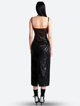 Litlookz Studio Cyberpunk Faux Leather Midi Dress, view 3