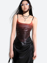 Litlookz Studio Cyberpunk Faux Leather Midi Dress, view 4