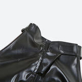 Litlookz Studio Cyberpunk Faux Leather Zip Up Top, view 3