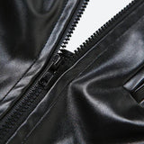 Litlookz Studio Cyberpunk Faux Leather Zip Up Top, view 5