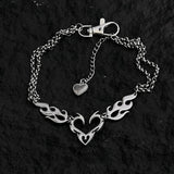 Litlookz Studio Cyberpunk Flame Heart Necklace, view 6