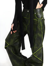 Litlookz Studio Cyberpunk Forest Faux Leather Pants, view 2