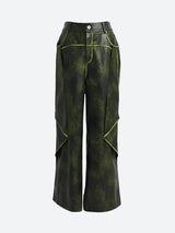 Litlookz Studio Cyberpunk Forest Faux Leather Pants, view 3