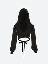 Litlookz Studio Cyberpunk Hooded Wrap Around Crop Top, view 2