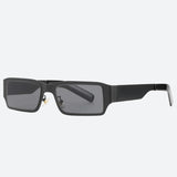 Litlookz Studio Cyberpunk Rectangle Metal Sunglasses, view 3