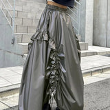 Litlookz Studio Cyberpunk Ruched Parachute Maxi Skirt, view 2