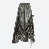 Litlookz Studio Cyberpunk Ruched Parachute Maxi Skirt, view 5