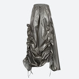 Litlookz Studio Cyberpunk Ruched Parachute Maxi Skirt, view 6