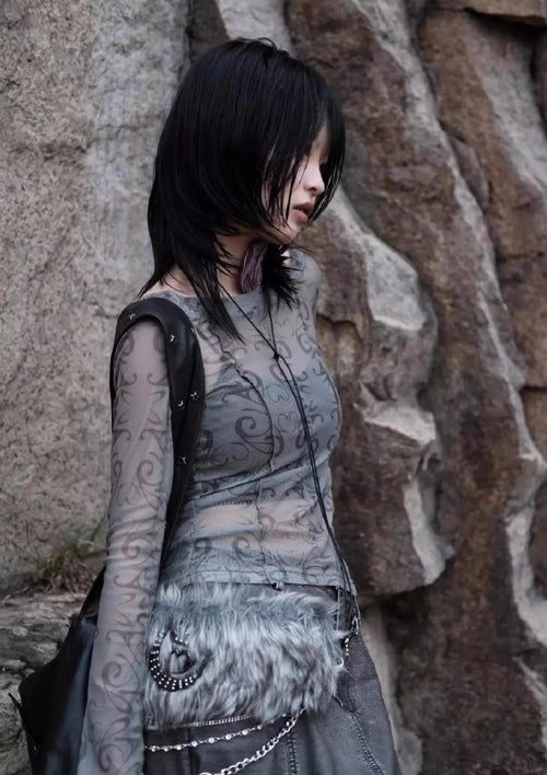 Litlookz Studio Cyberpunk Sheer Top