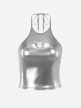 Litlookz Studio Cyberpunk Silver Halter Neck Top, view 4