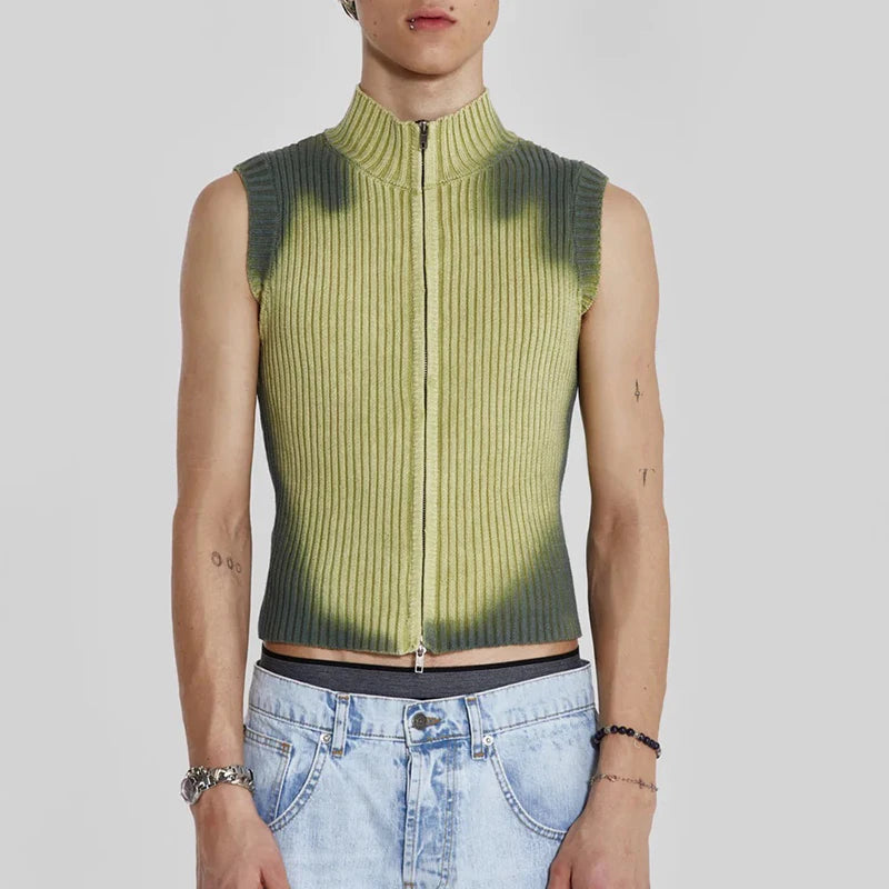 Litlookz Studio Cyberpunk Zip-Up Cardigan Vest