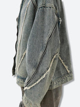 Litlookz Studio Cyberpunk Zip-Up Denim Jacket, view 4