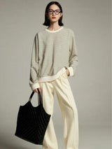 Litlookz Studio Daisy Embroidered Striped Sweatshirt, view 5