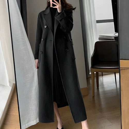 Litlookz Studio Dark Academia Belted Long Coat