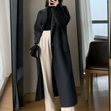 Litlookz Studio Dark Academia Belted Long Coat, view 2