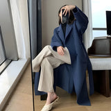 Litlookz Studio Dark Academia Belted Long Coat, view 6