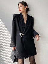 Litlookz Studio Dark Academia Buckle Up Blazer, view 2