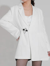 Litlookz Studio Dark Academia Buckle Up Blazer, view 5