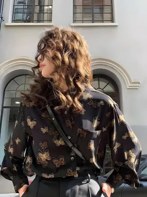 Litlookz Studio Dark Academia Butterfly Shirt