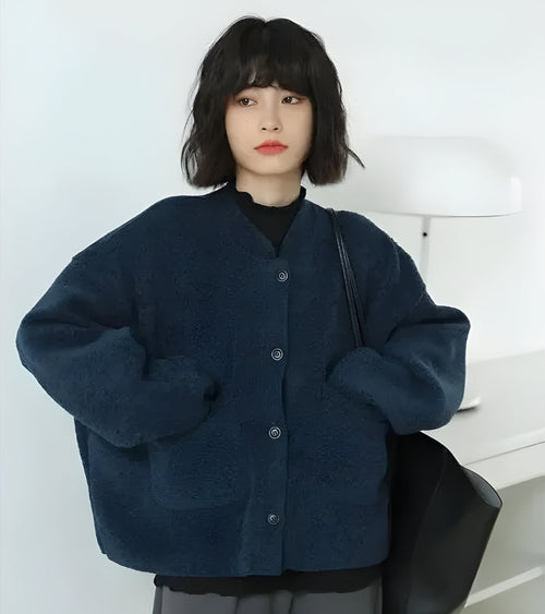 Litlookz Studio Dark Academia Button Up Pockets Cardigan