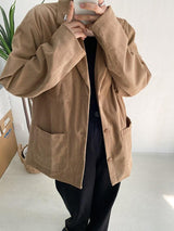 Litlookz Studio Dark Academia Corduroy Long Jacket, view 2