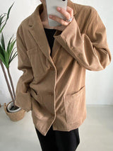 Litlookz Studio Dark Academia Corduroy Long Jacket, view 4