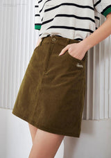 Litlookz Studio Dark Academia Corduroy Mini Skirt, view 5