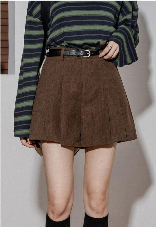 Litlookz Studio Dark Academia Corduroy Shorts